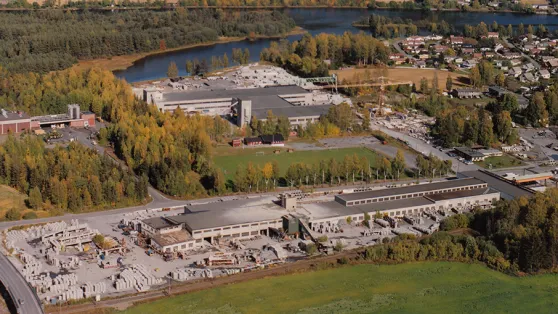 Loe Betongelementer - Fabrikkfasilitetene før i tiden